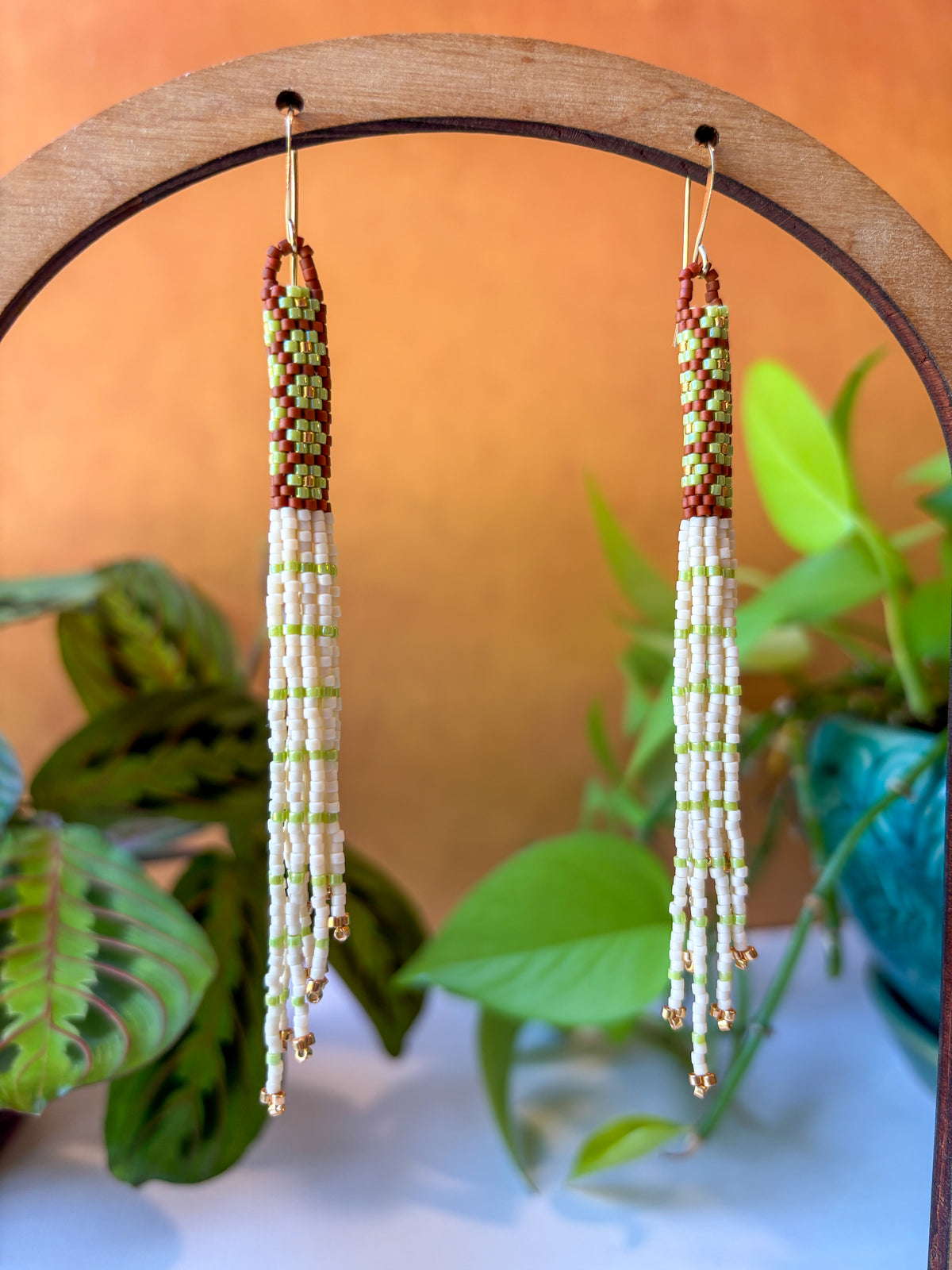 Eccentric Tassel Earrings - Soft Lime