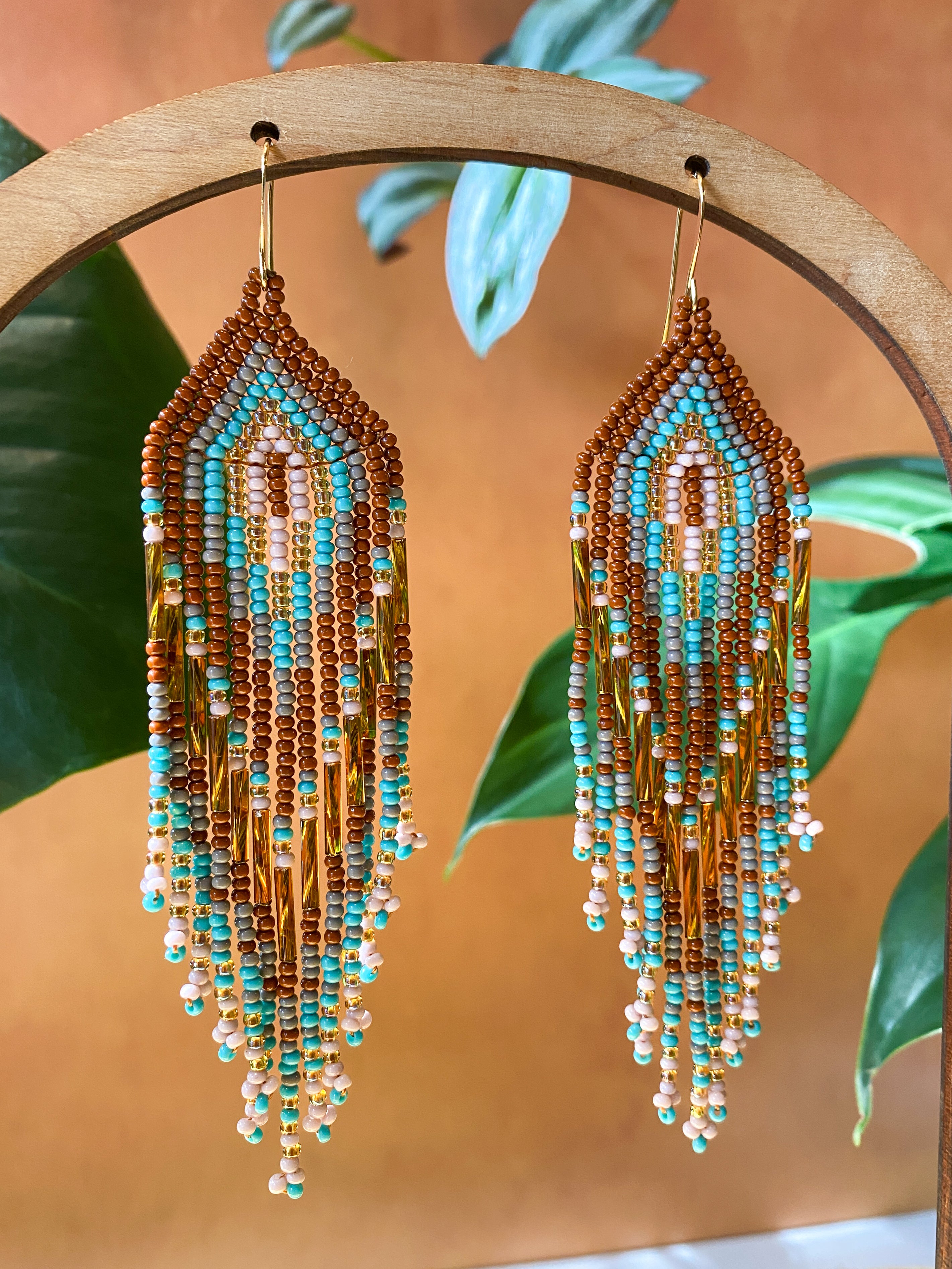 Plumas Earrings - Rust