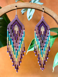 Plumas Earrings - Orchid