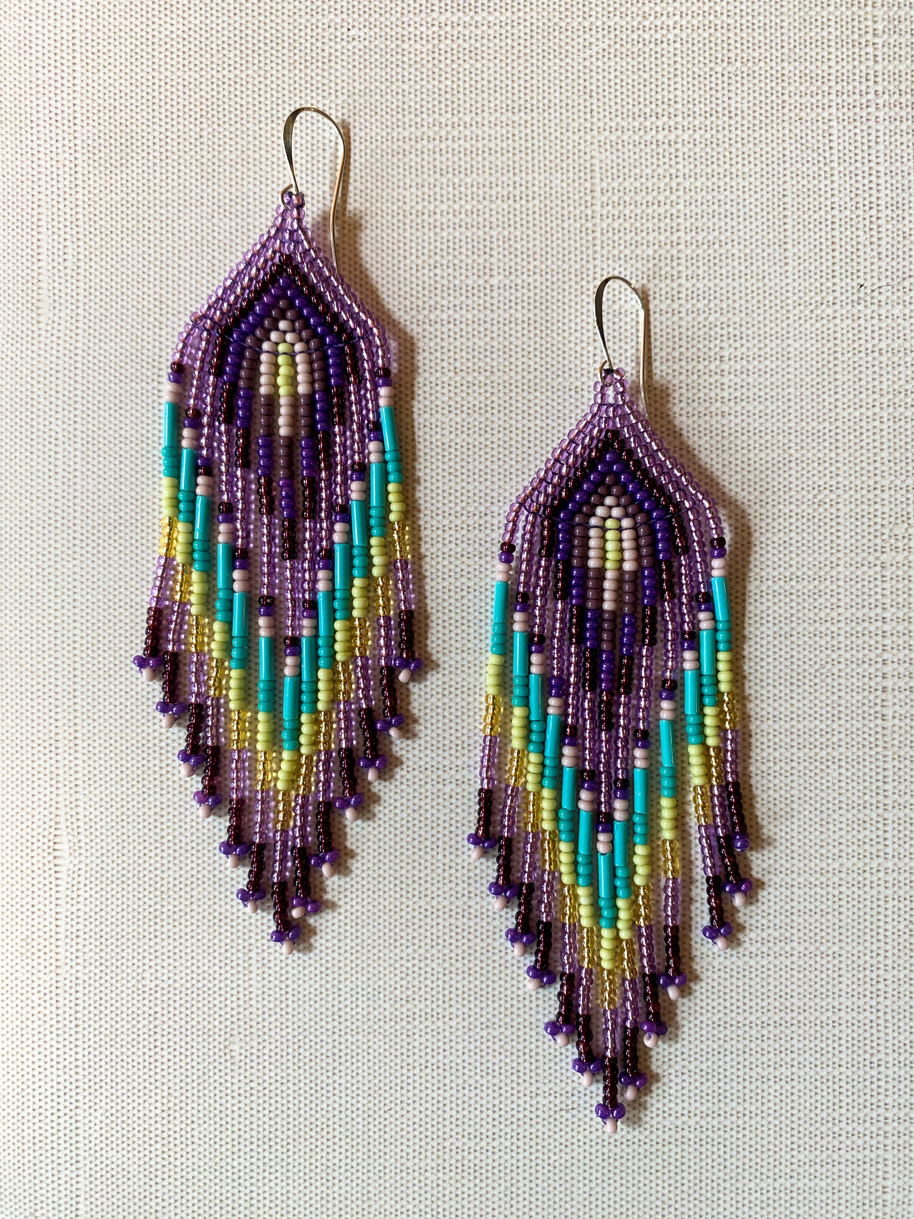 Plumas Earrings - Orchid