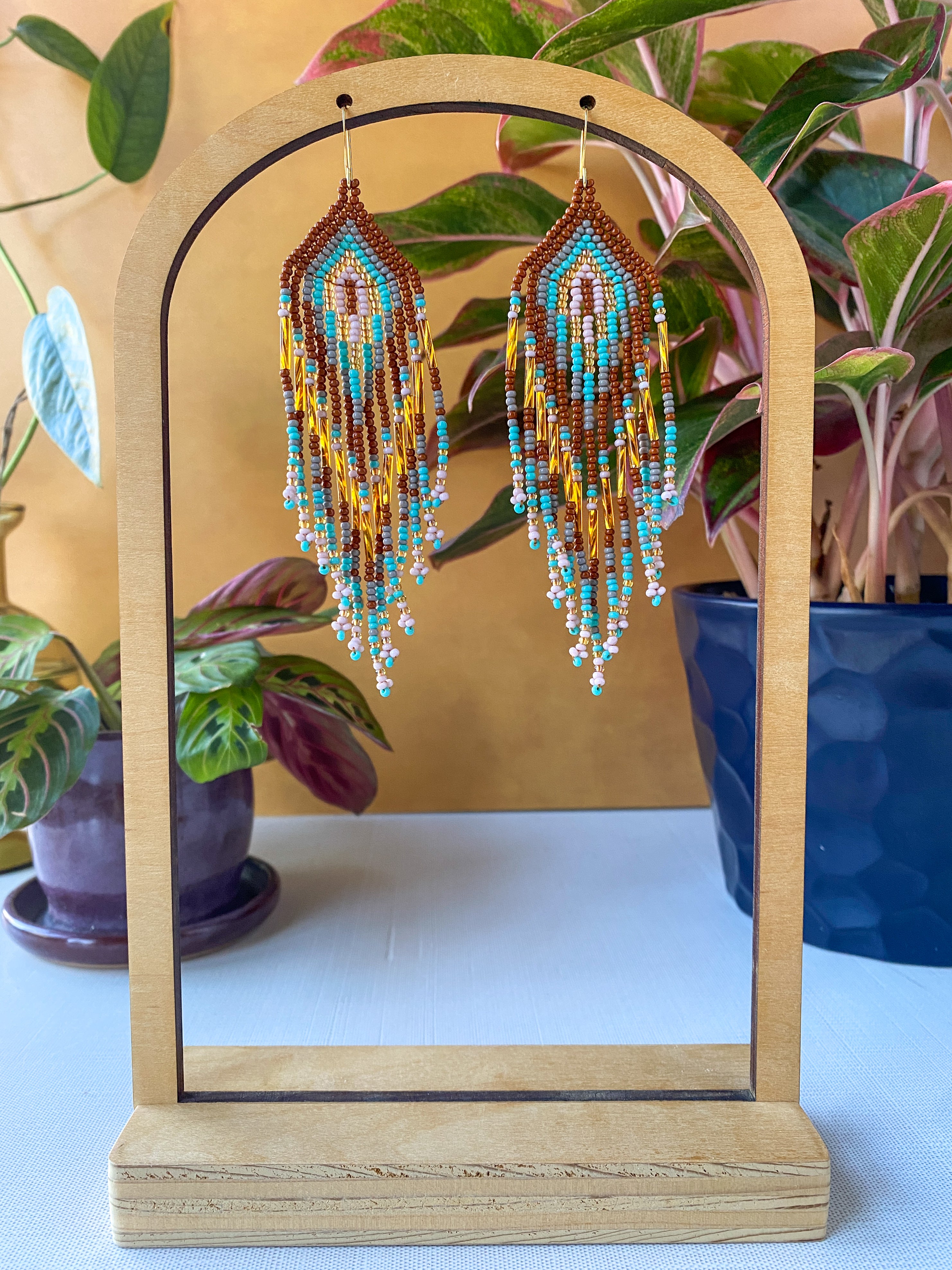 Plumas Earrings - Rust