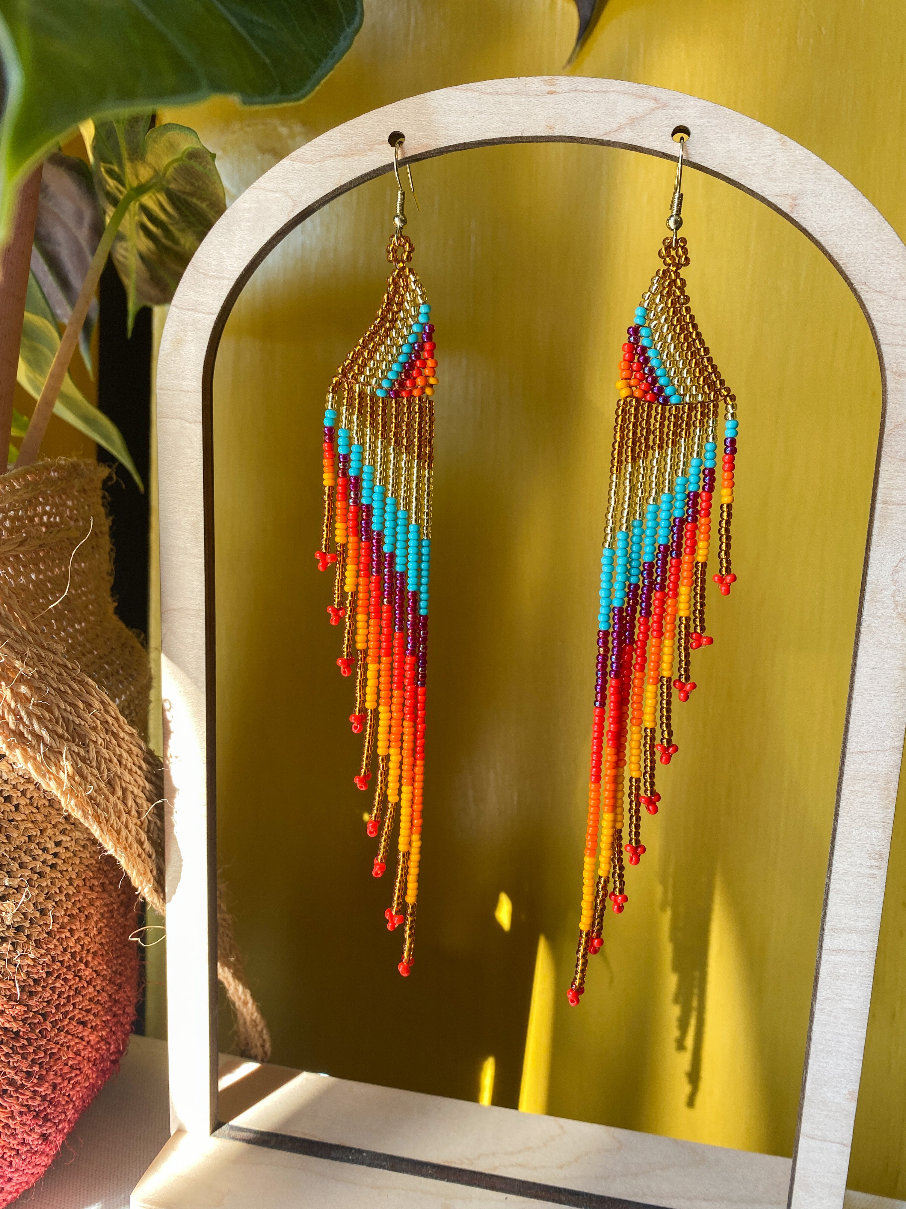 Soar Earrings - Golden Rainbow